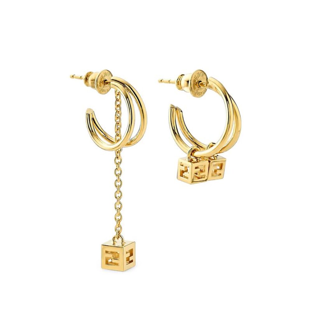 Fendi Women Orecchini Doppio Cerchio Con Charm